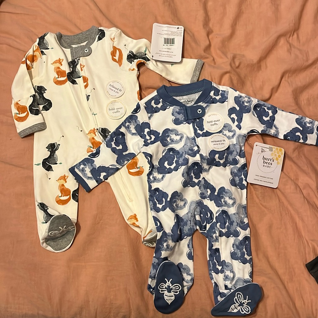 Burts Bees Brand New Newborn Footies